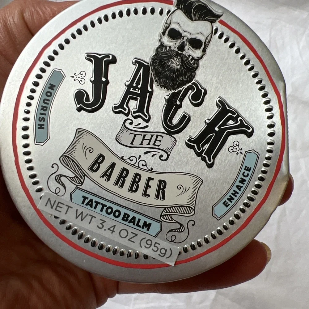 Jack The Barber Tattoo Balm 3.4 Oz Healing Natural Oils‎ For New & Old Tattoos